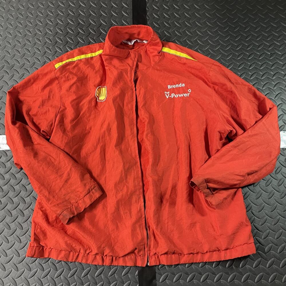 Shell V Power Jacket Mens Extra Large Red Uniform Group Polyester (brokenzipper)